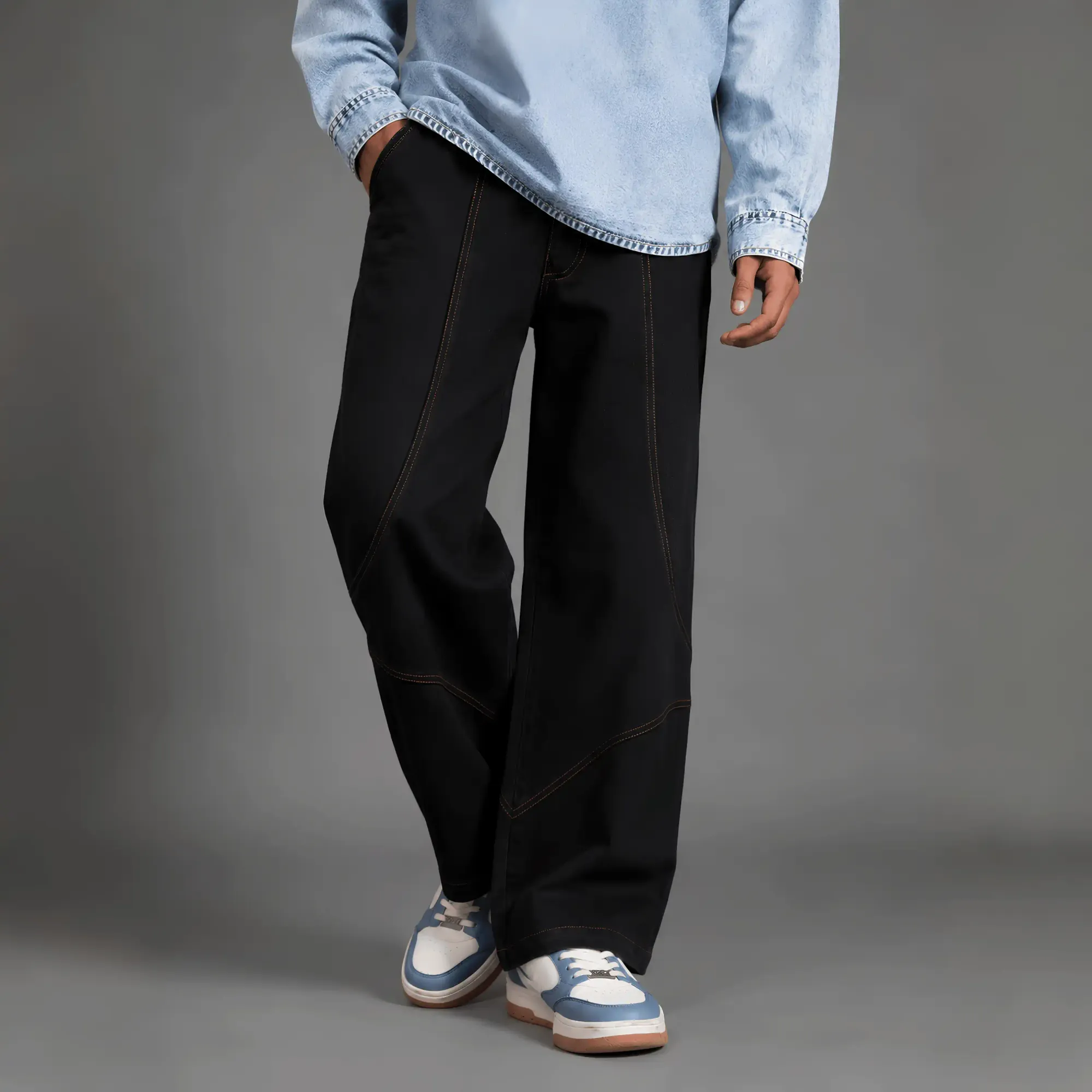 Pannelled Baggy Pants — alternate view